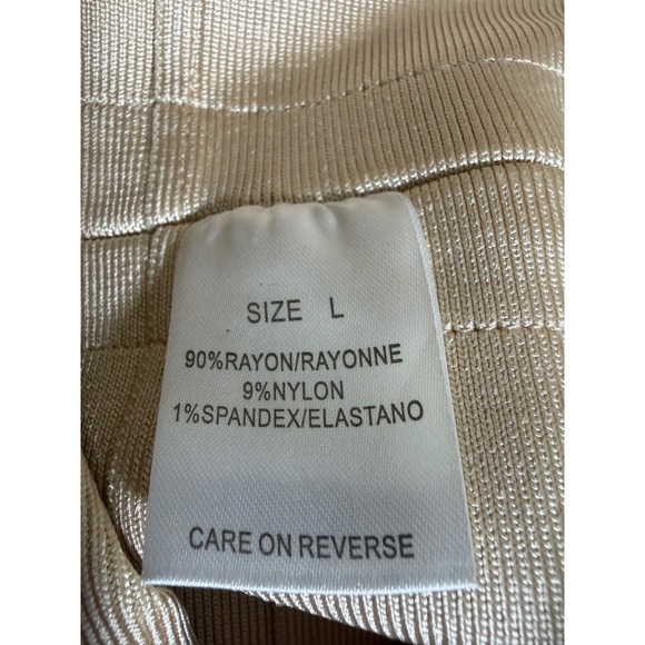 Herve Leger Jospehine Gold Metallic Bandage Dress One Shoulder Party Cocktail L - Picture 4 of 16